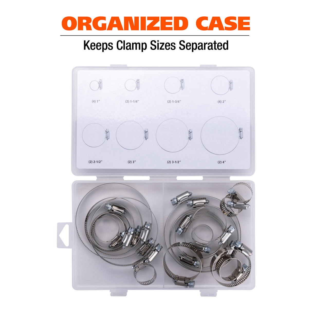 GreatNeck 68229 20-Piece Steel Hose Clamp Assortment Additional Image 5