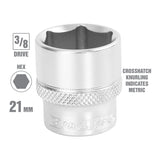 OEMTOOLS 22295 3/8 Inch Drive 6 Pt. Socket (21 mm) Additional Image 1