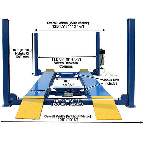 Atlas Equipment 412 12,000 Lb. Commercial Grade  4-Post Lift Additional Image 2