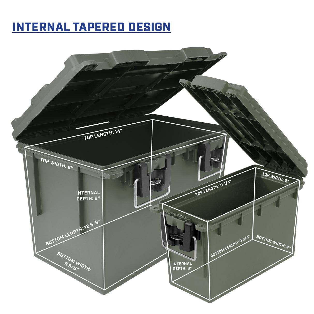 Sheffield 12713 2PK Nested Field Box Set-Olive Drab Green Additional Image 2