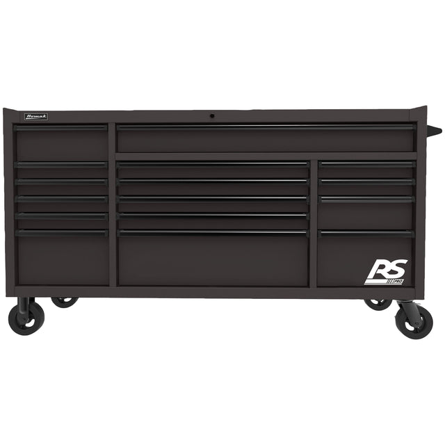 Homak 72in. RS Pro 16 Drawer Roller Cabinet-Black Main Image