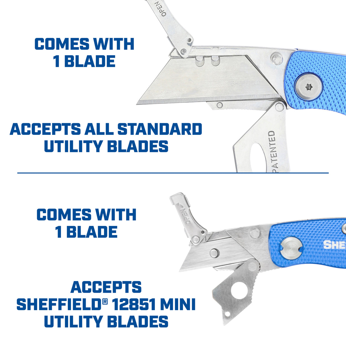 Sheffield 12117 Folding Lock Back® Utility Knives - 2 Pack Additional Image 2