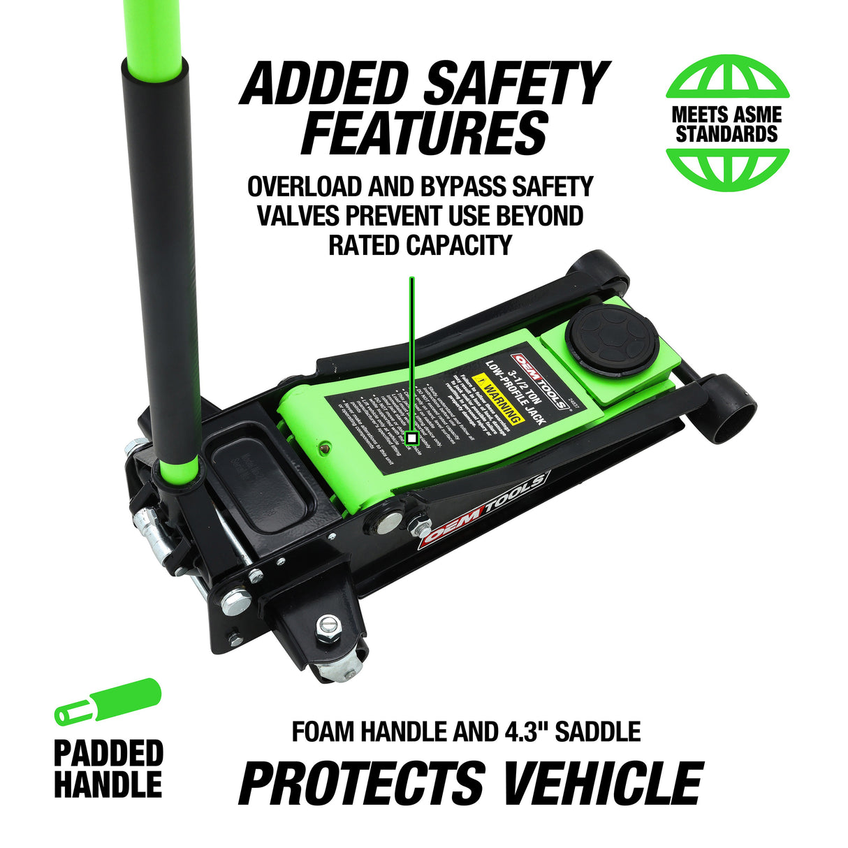 OEMTOOLS 24837 3-1/2 Ton Low Profile Floor Jack Additional Image 6