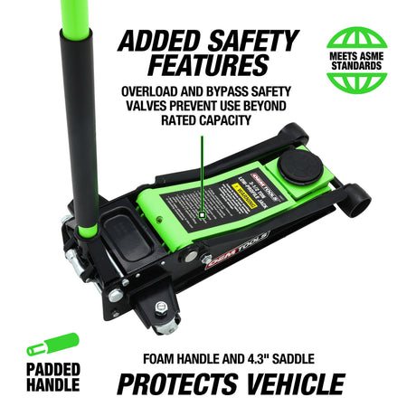 OEMTOOLS 24837 3-1/2 Ton Low Profile Floor Jack Additional Image 6
