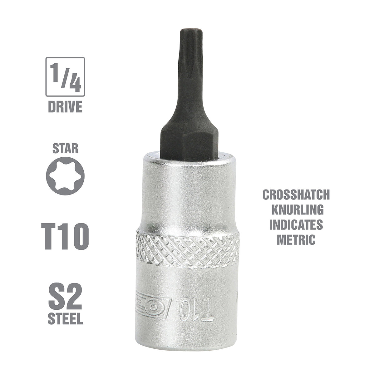 OEMTOOLS 22761 1/4 Inch Drive Star Socket Bit (T10) Additional Image 1