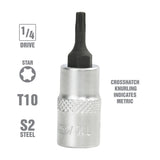 OEMTOOLS 22761 1/4 Inch Drive Star Socket Bit (T10) Additional Image 1