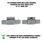 OEMTOOLS 23225 1.00 Oz. P Style Steel Wheel Weight - 1 Box of 25 Additional Image 1