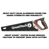 GreatNeck 74003 15 Inch Aggressive Tooth Handsaw w/ Aluminum Frame Composite Handle Additional Image 2