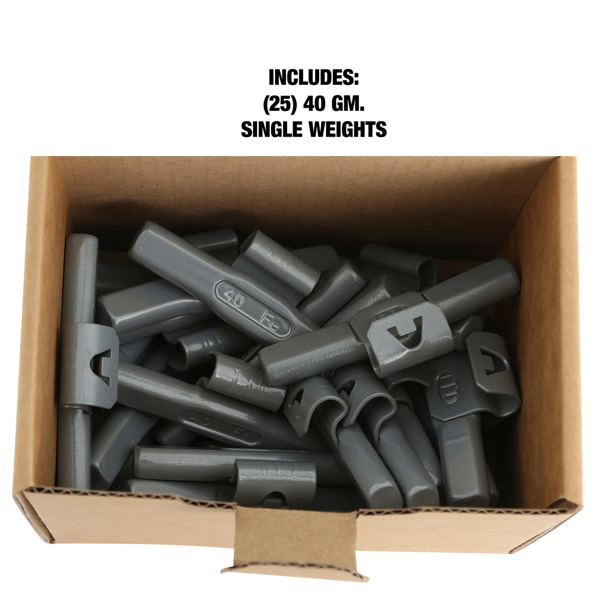OEMTOOLS 23290 40 gm. IW Style Steel Wheel Weight - 1 Box of 25 Additional Image 4