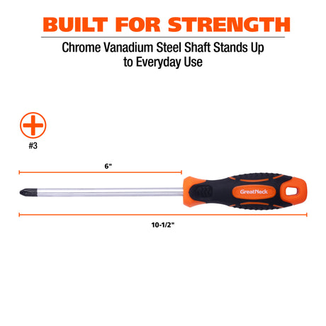 GreatNeck 21832 #3 x 6in. Phillips Screwdriver Additional Image 4
