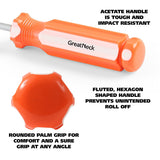 GreatNeck 73014 3/16 x 8 Inch Slotted Round Shank Cabinet Tip Screwdriver Additional Image 1