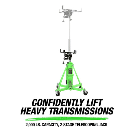 OEMTOOLS 26842 1 Ton 2 Stage Telescoping Transmission Jack Additional Image 1