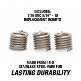 OEMTOOLS 25605 Thread Repair Insert - UNC 5/16in. - 18 (10 Piece) Additional Image 1