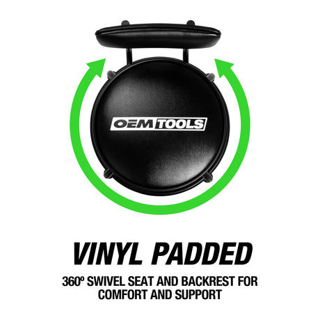 OEMTOOLS 25700 Double Ring Adjustable Stool With Backrest Additional Image 7