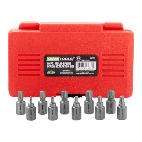 OEMTOOLS 24375 10 Piece Multi-Spline Screw Extractor Set Additional Image 8