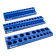 OEMTOOLS 22486 3 Piece Magnetic Socket Tray Set - Blue, Metric Main Image