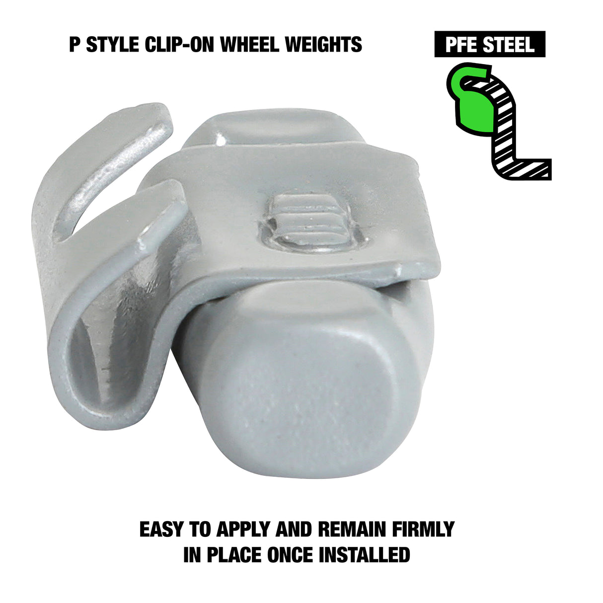 OEMTOOLS 23224 0.75 Oz. P Style Steel Wheel Weight - 1 Box of 25 Additional Image 2