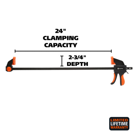 GreatNeck 59003 Ratcheting Bar Clamp (24 Inch) Additional Image 1