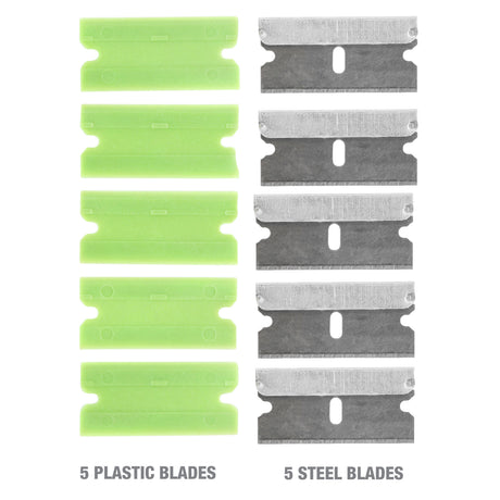 OEMTOOLS 26502 Folding Safety Scraper W/ 5 Plastic + 5 Steel Blades Additional Image 1