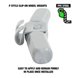 OEMTOOLS 23236 2.50 Oz. P Style Steel Wheel Weight- 1 Box of 25 Additional Image 2