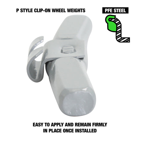 OEMTOOLS 23236 2.50 Oz. P Style Steel Wheel Weight- 1 Box of 25 Additional Image 2