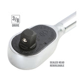 OEMTOOLS 22910 3/8 Inch Drive Ratchet (4 Inch) with Stubby Handle Additional Image 2