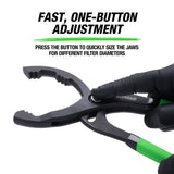 OEMTOOLS 87190 12in. & 14in. Quick-Adjust Oil Filter Pliers Additional Image 1