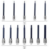 OEMTOOLS 23902 12 Piece SAE Magnetic Long Hex Bit Socket Set Additional Image 3