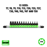OEMTOOLS 24293 13 Piece 1/4in. Drive Stubby Star Socket Driver Set Additional Image 1