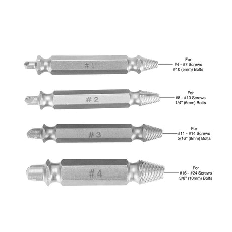 OEMTOOLS 25158 4 Piece Damaged Screw Extractor Set Additional Image 2