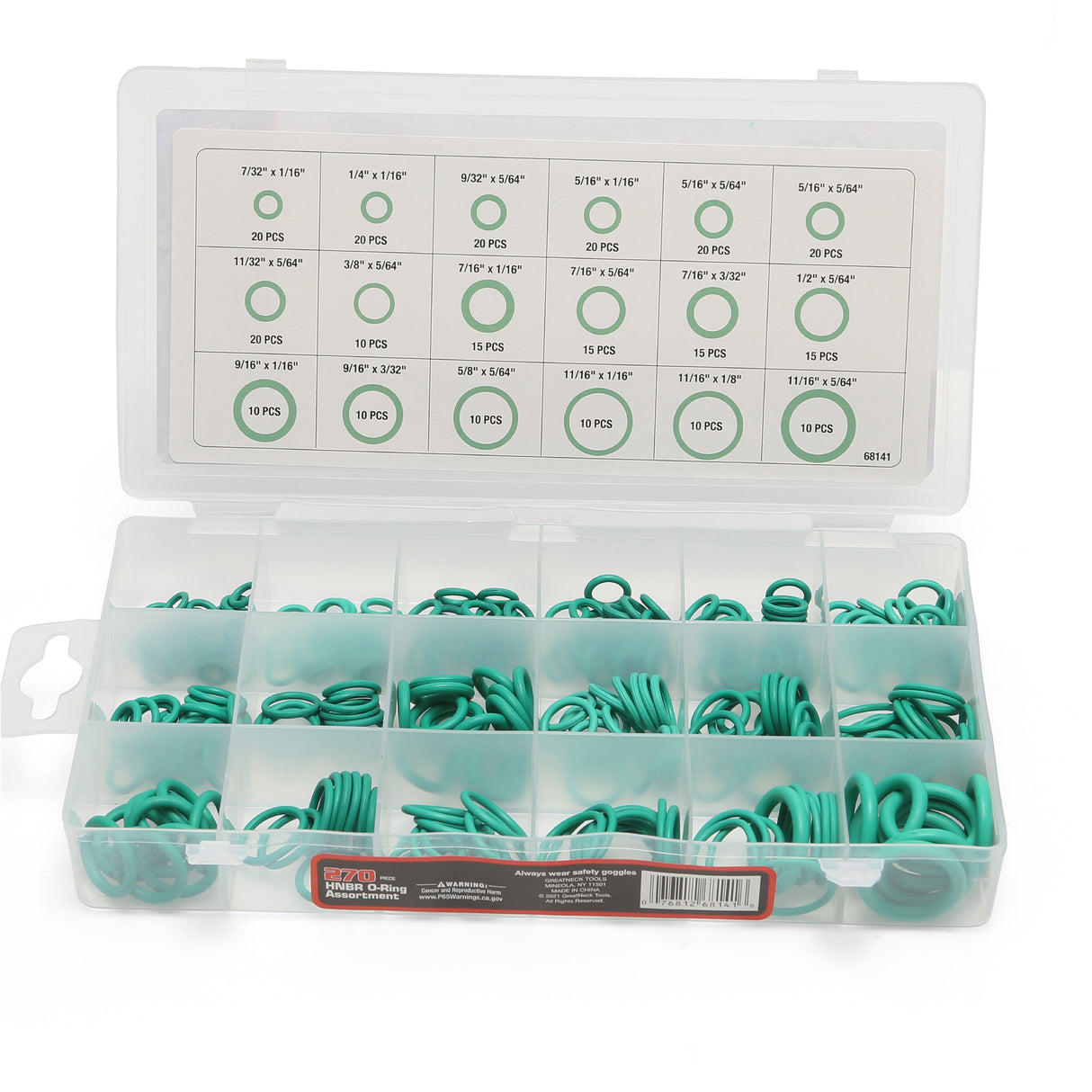 Hardware Machinery 68141 270 Piece HNBR O-Ring Assortment Additional Image 2