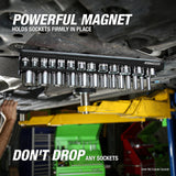 OEMTOOLS 22487 3 Piece Magnetic Socket Tray Set - Black, Metric Additional Image 6