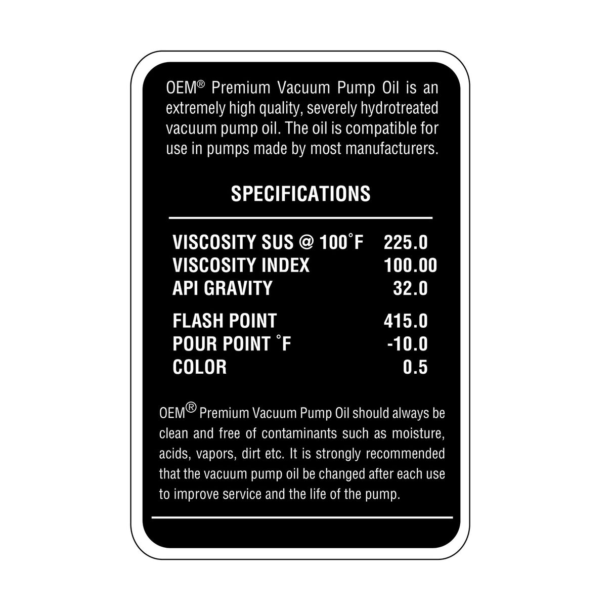 OEMTOOLS 24399 Vacuum Pump Oil 8 Oz. Additional Image 5