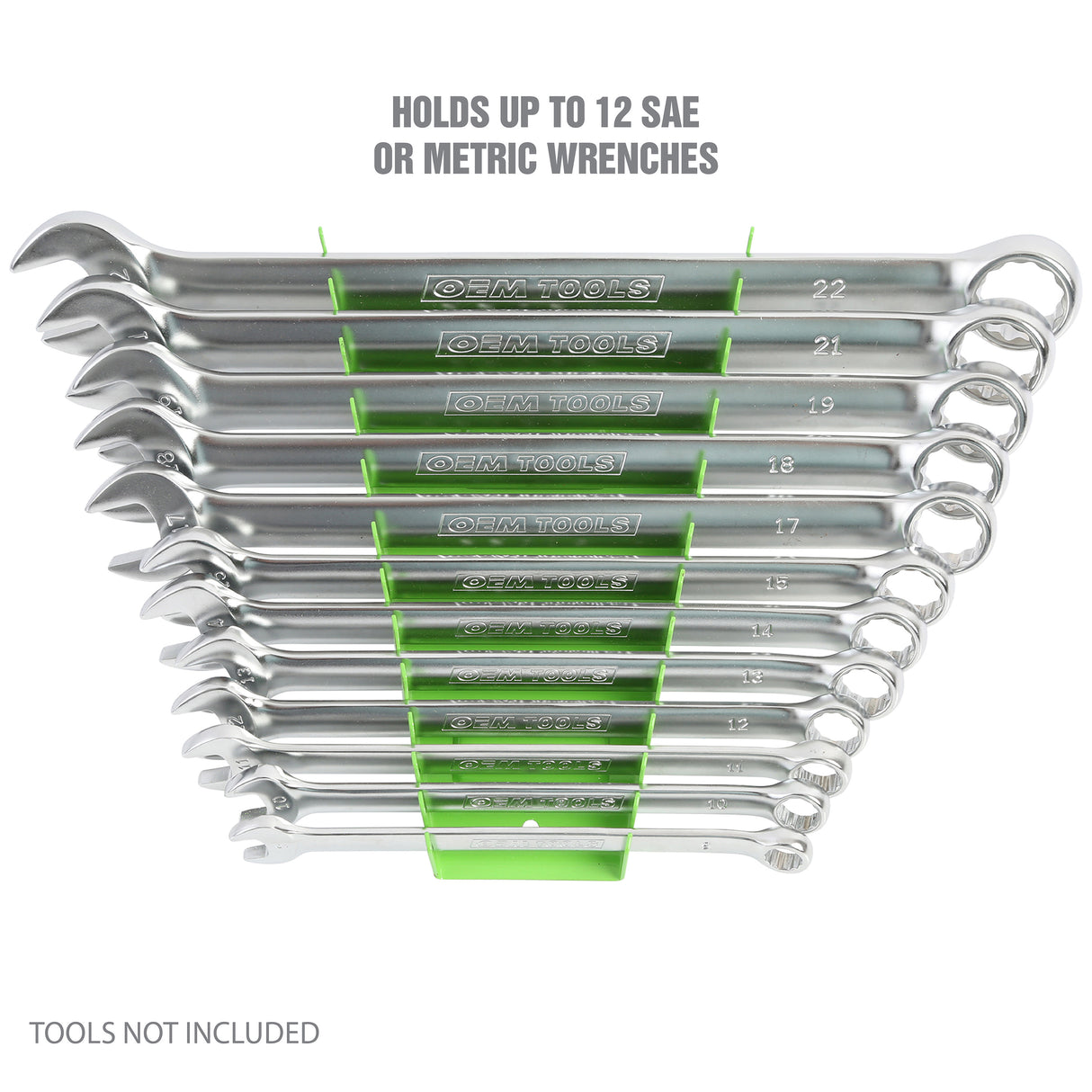OEMTOOLS 22177 Pro Magnetic Wrench Organizer - Green Additional Image 5