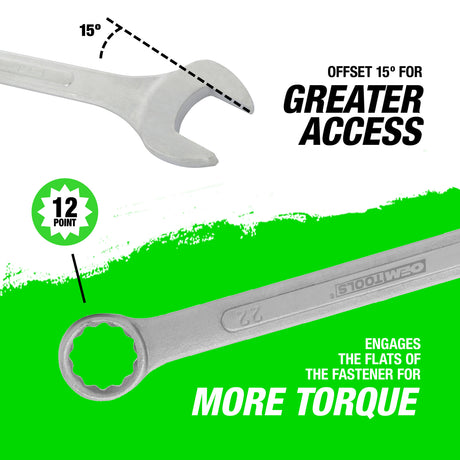 OEMTOOLS 22123 22 mm Jumbo Combination Wrench Additional Image 3