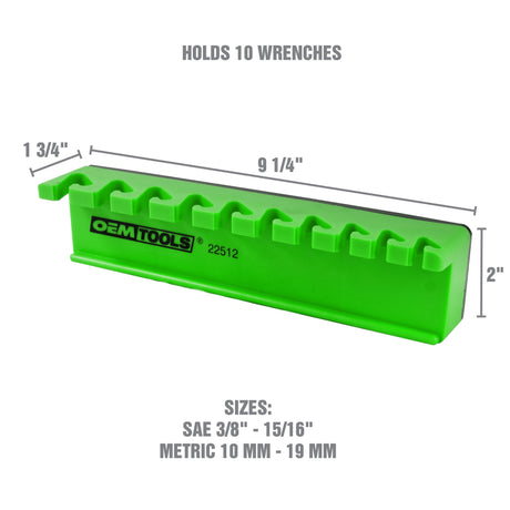 OEMTOOLS 22512 Magnetic Wrench Holder - Green Additional Image 3