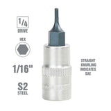 OEMTOOLS 22851 1/4 Inch Hex Bit Socket (1/16 Inch) Additional Image 1