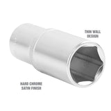 OEMTOOLS 22453 1/2 Inch Drive Deep Wall Socket (23 mm) Additional Image 2