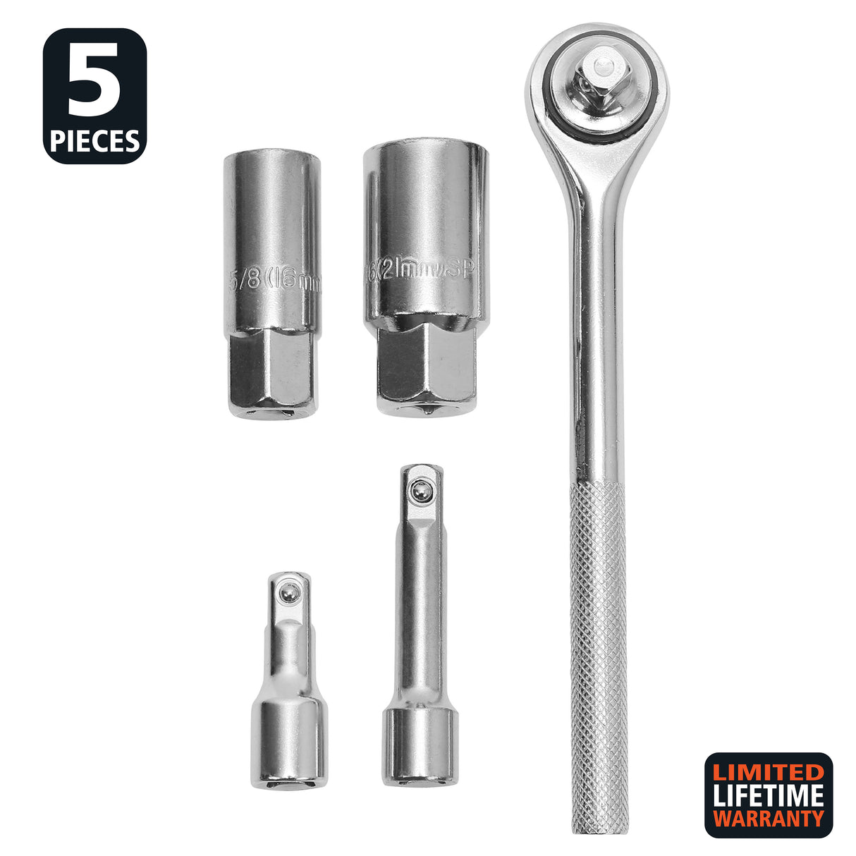 GreatNeck SPTK5 5 Piece 3/8 Drive Spark Plug Tune Up Kit Additional Image 1