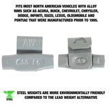OEMTOOLS 23231 0.50 Oz. AL Style Steel Wheel Weight - 1 Box of 25 Additional Image 1