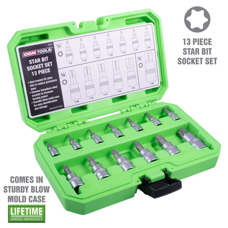 OEMTOOLS 22977 13 Piece Star Bit Socket Set Additional Image 1