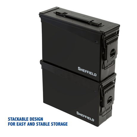 Sheffield 12641 Military Style .30-Cal Ammo Can - Black Additional Image 5