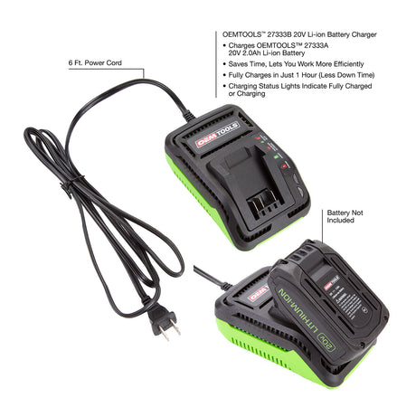 OEMTOOLS 27333B 20V Li-ion Battery Charger Additional Image 1