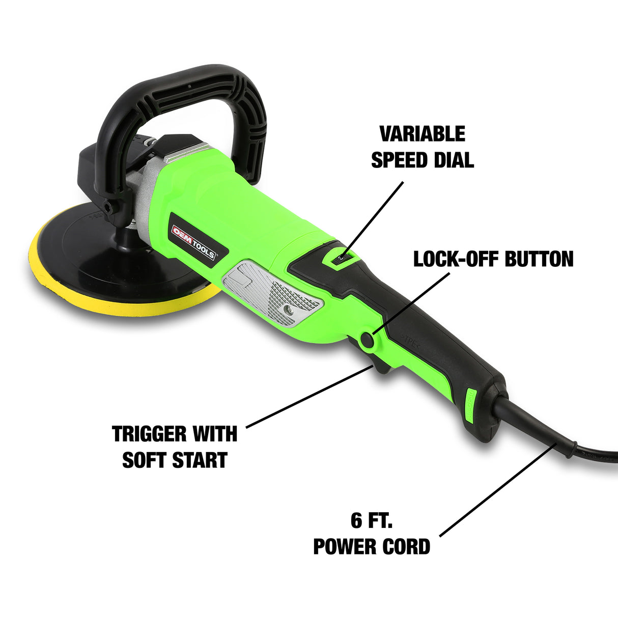OEMTOOLS 24496 7-Inch Variable Speed Polisher Additional Image 3