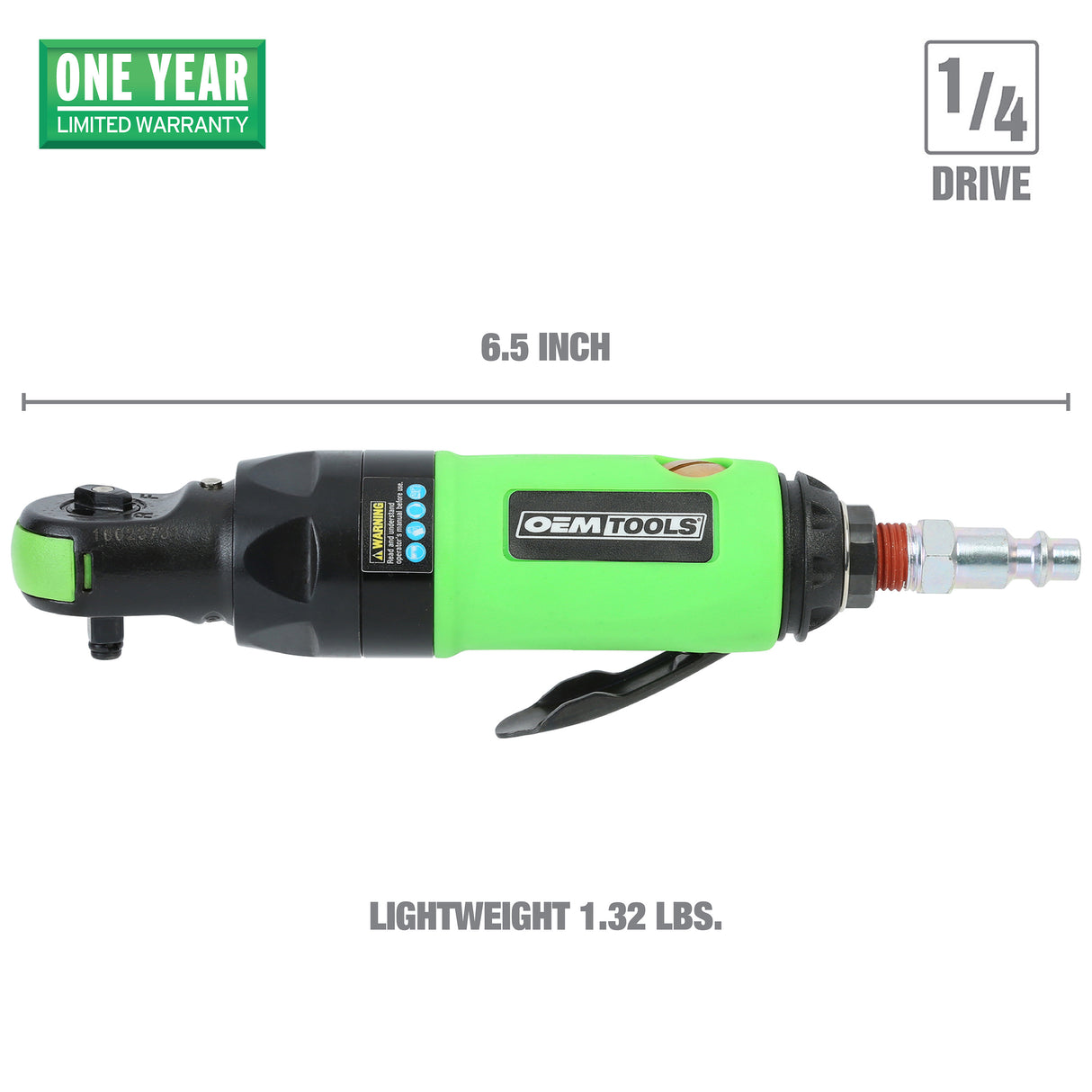 OEMTOOLS 24415 1/4-Inch Drive Super-Duty Air Impact Ratchet Additional Image 1