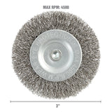 OEMTOOLS 26069 3in. Fine Wire Wheel Brush Additional Image 2