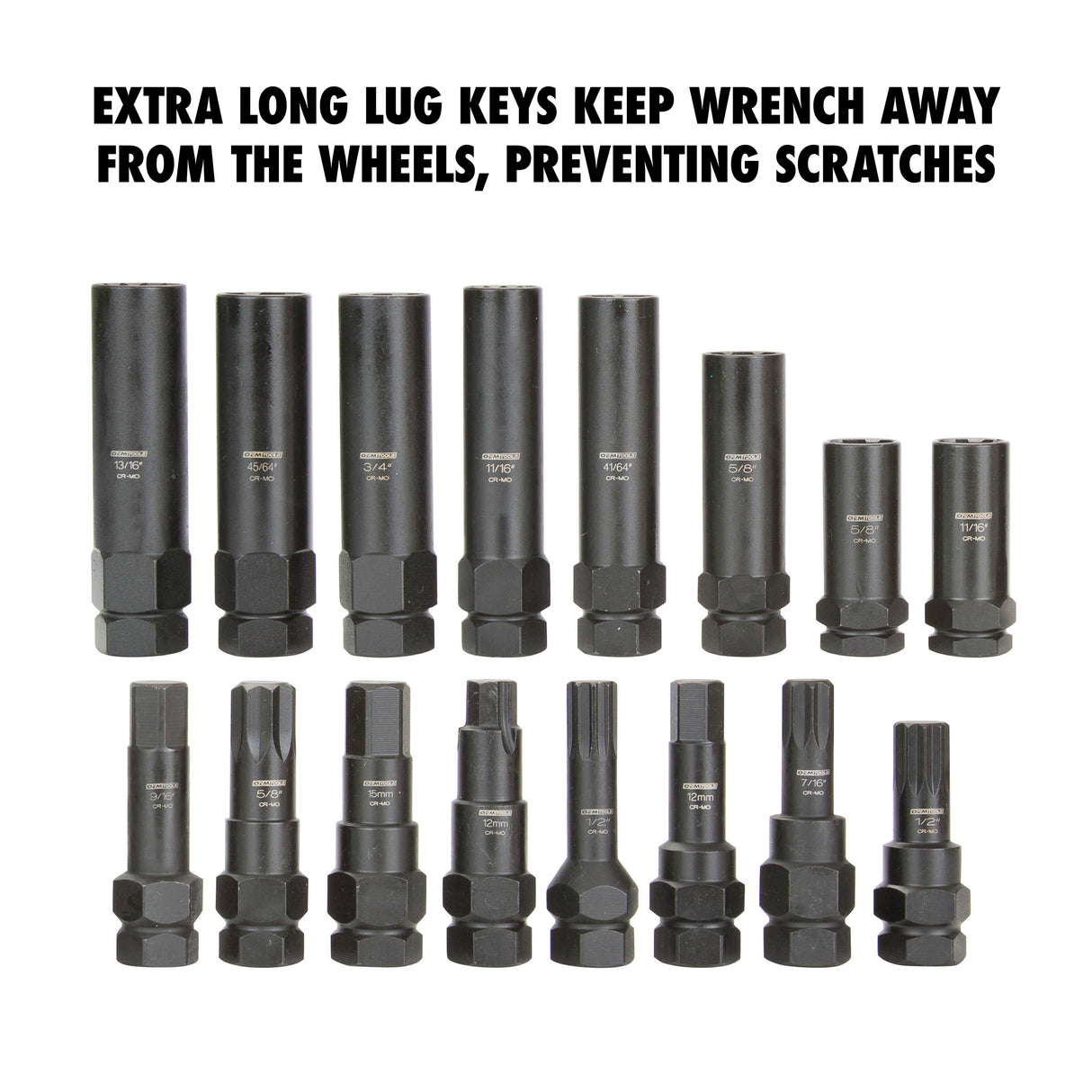 OEMTOOLS 24447 16 Piece Locking Lug Master Key Set Additional Image 3