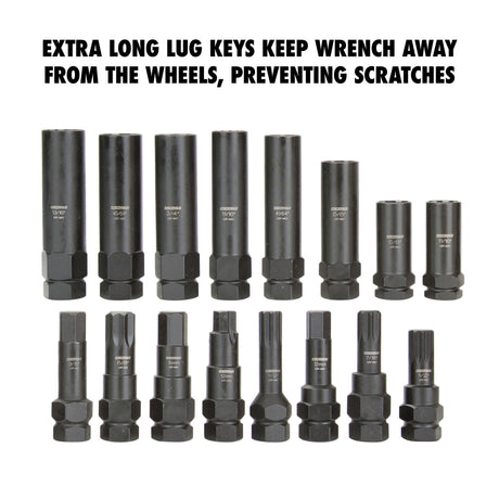 OEMTOOLS 24447 16 Piece Locking Lug Master Key Set Additional Image 3