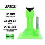 OEMTOOLS 24854 Heavy Duty 22 Ton Axle Stands Additional Image 1