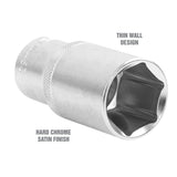 OEMTOOLS 22457 1/2 Inch Drive 6 Pt. Deep Wall Socket (29 mm) Additional Image 2